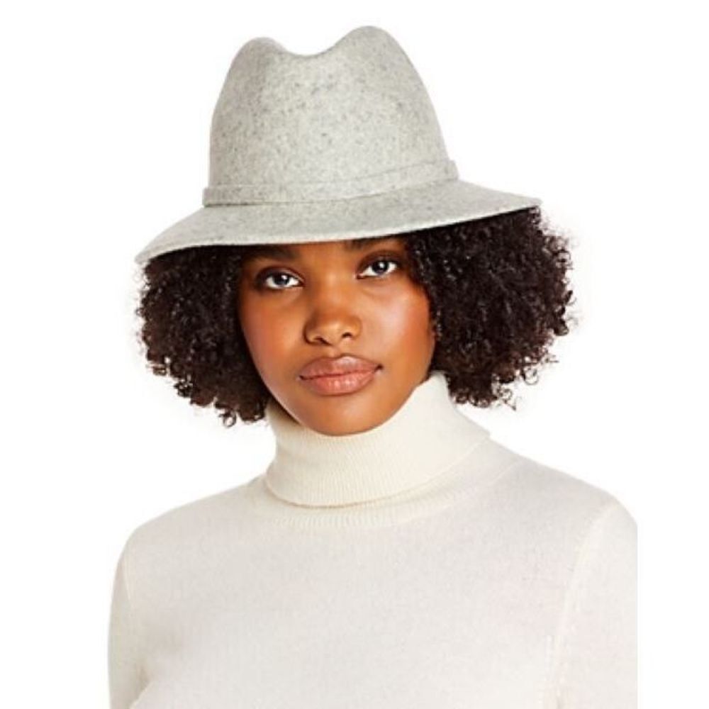 New Women's Aqua Felted Wool Hat Gray Rtl $98